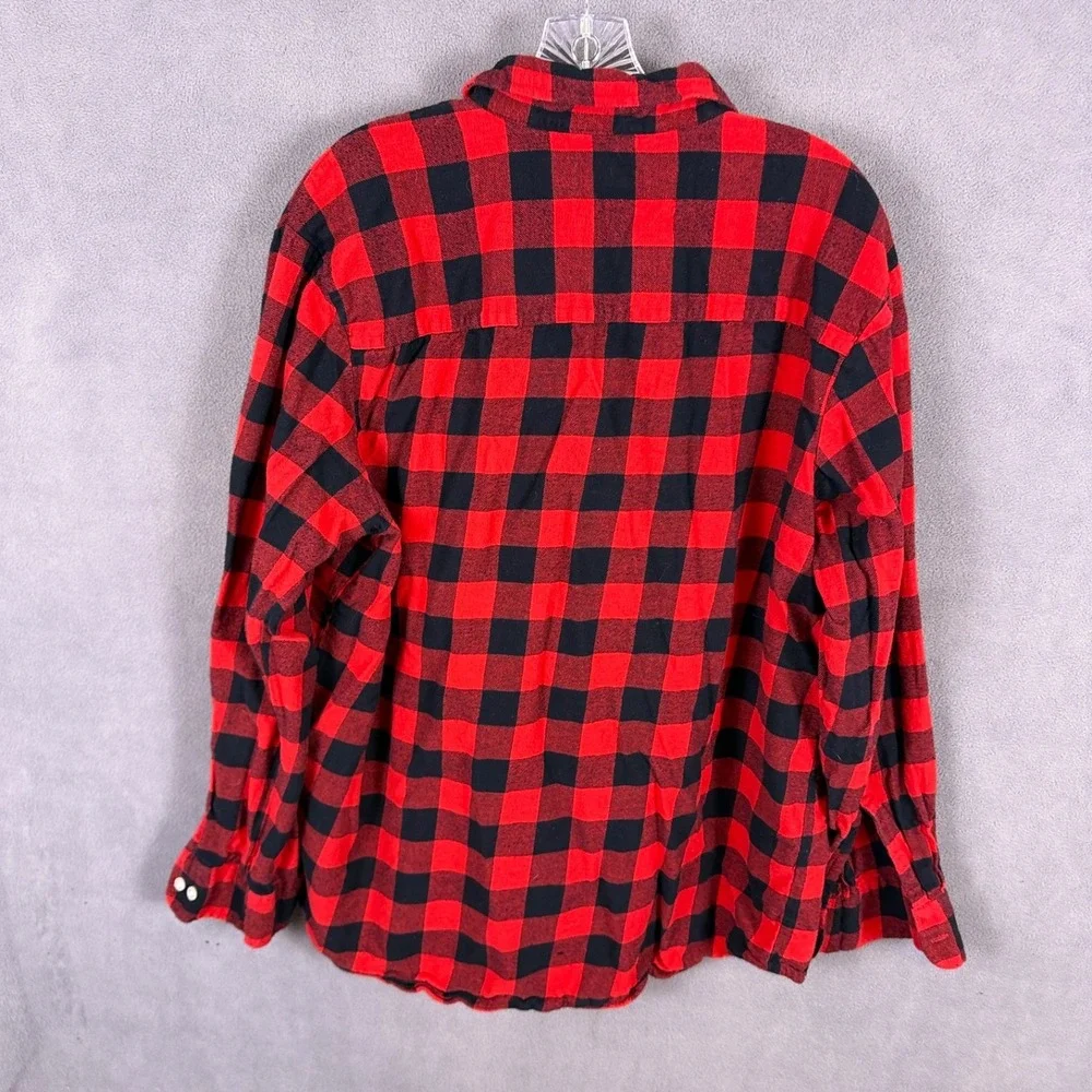 CLUB ROOM Lumberjack Flannel Shirt XL Men's Red‎ Long Sleeve Button Down Top